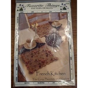 French Kitchen Tea cozy, Placemats and Napkin Patterns By Favorite Things 178